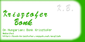 krisztofer bonk business card